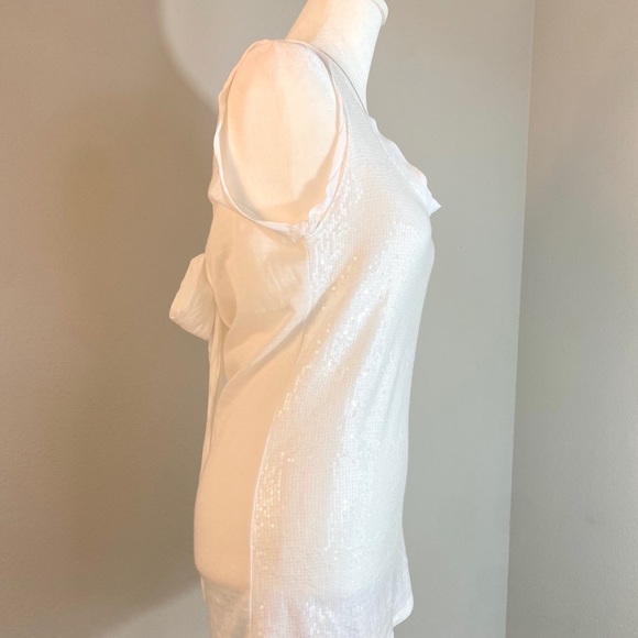 Scandal of Italy White Sequin Tank Top - Picture 3 of 13